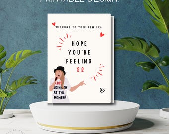 Cartão de aniversário de 22 anos