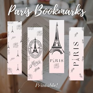 Paris and Eiffel Tower Bookmarks
