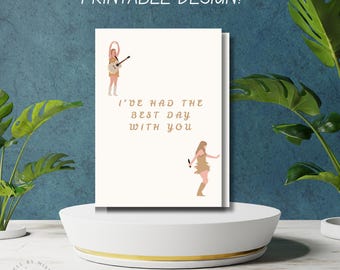 Cartão "Tive o melhor dia com você", design para imprimir (download digital)