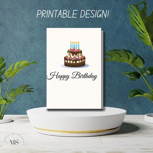 Carte de gâteau d'anniversaire