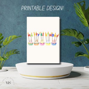 Happy Birthday Cupcake Card