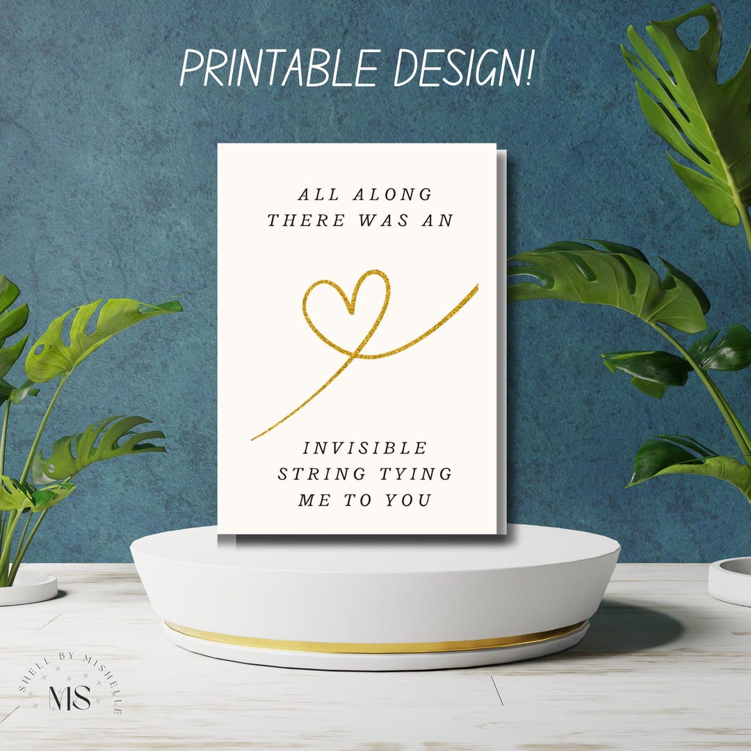 Invisible String Card (digital Card) - Etsy