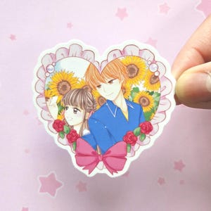 Tohru and Kyo Sticker Fruits Basket - Heart