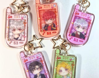 Mystic Messenger Lenticular Phone Keychains