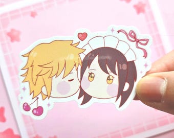 Misaki and Usui Sticker Maid Sama - Kiss