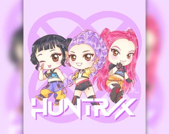 K Pop Hunters Art Print - Girls 5x7"