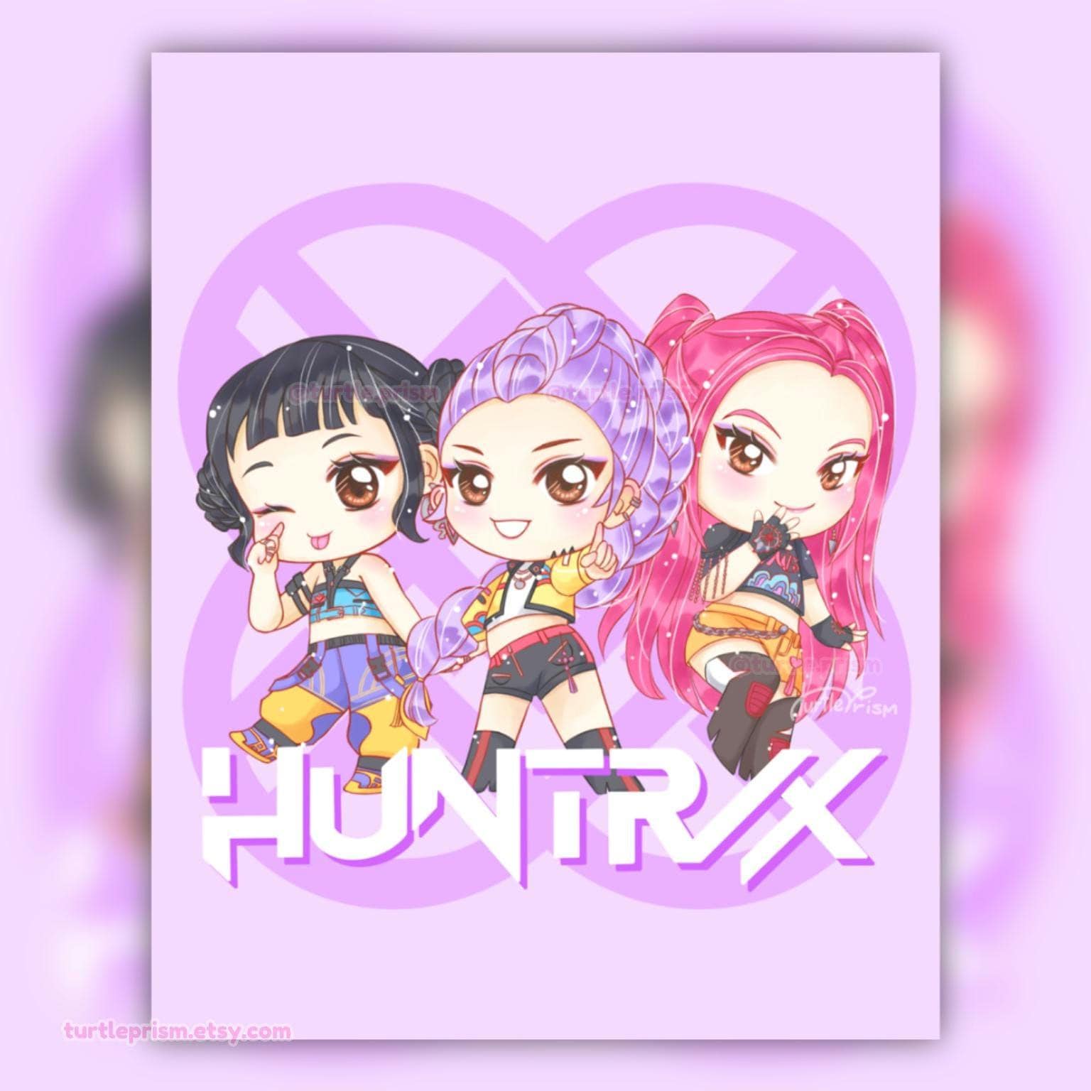 Kポップハンターズ アートプリント - ガールズ 5x7インチ - Etsy 日本