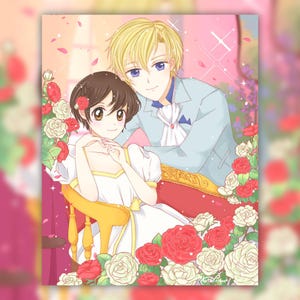 Haruhi and Tamaki Ouran High School Host Club Art Print