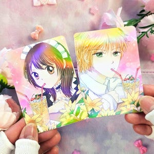Holografische anime-fotokaarten Usui en Misaki Maid-Sama