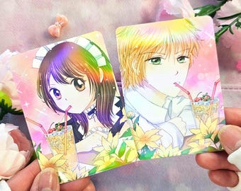 Usui and Misaki Maid-Sama Holographic Anime Photocards