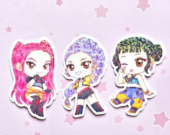 Pegatinas de K-Pop de Demon Hunters para chicas