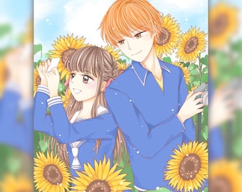 Tohru and Kyo Fruits Basket Art Print