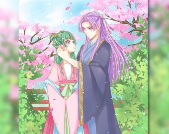 Apothecary Diaries Art Print Maomao and Jinshi