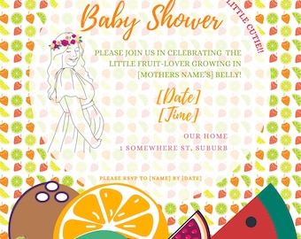 Fruit Theme Baby Shower Invitation