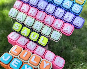 Personalized Name Clicker Keychain | Custom 3D Printed Name Tag | Backpack Charm | Personalized Gift | Custom Name Keychain