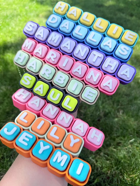 Personalized Name Clicker Keychain | Custom 3D Printed Name Tag | Backpack Charm | Personalized Gift | Custom Name Keychain