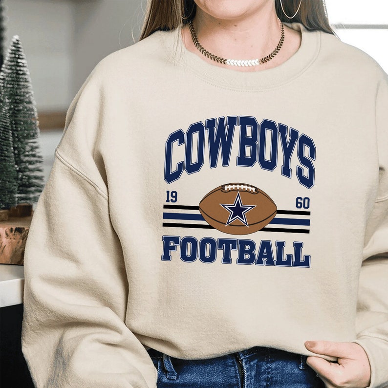 Dallas Football Sweatshirt Vintage Cowboys Sweat American Football ...