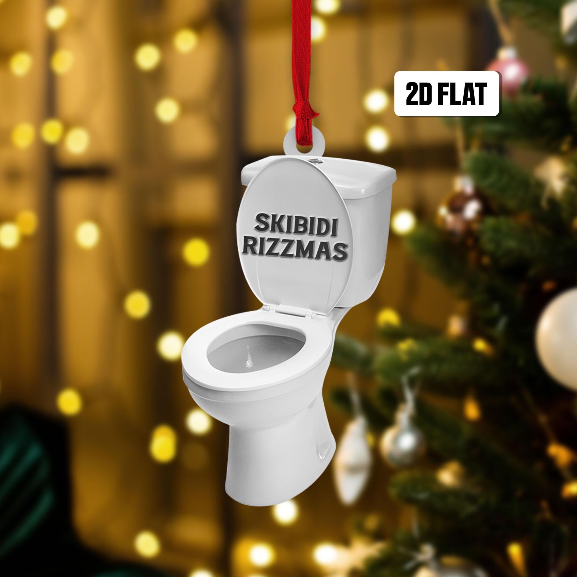 Ornament Rizz Skibidi Rizzmas Teenage Meme 2D Flat Ornament, 2024 Ornament, Funny ...