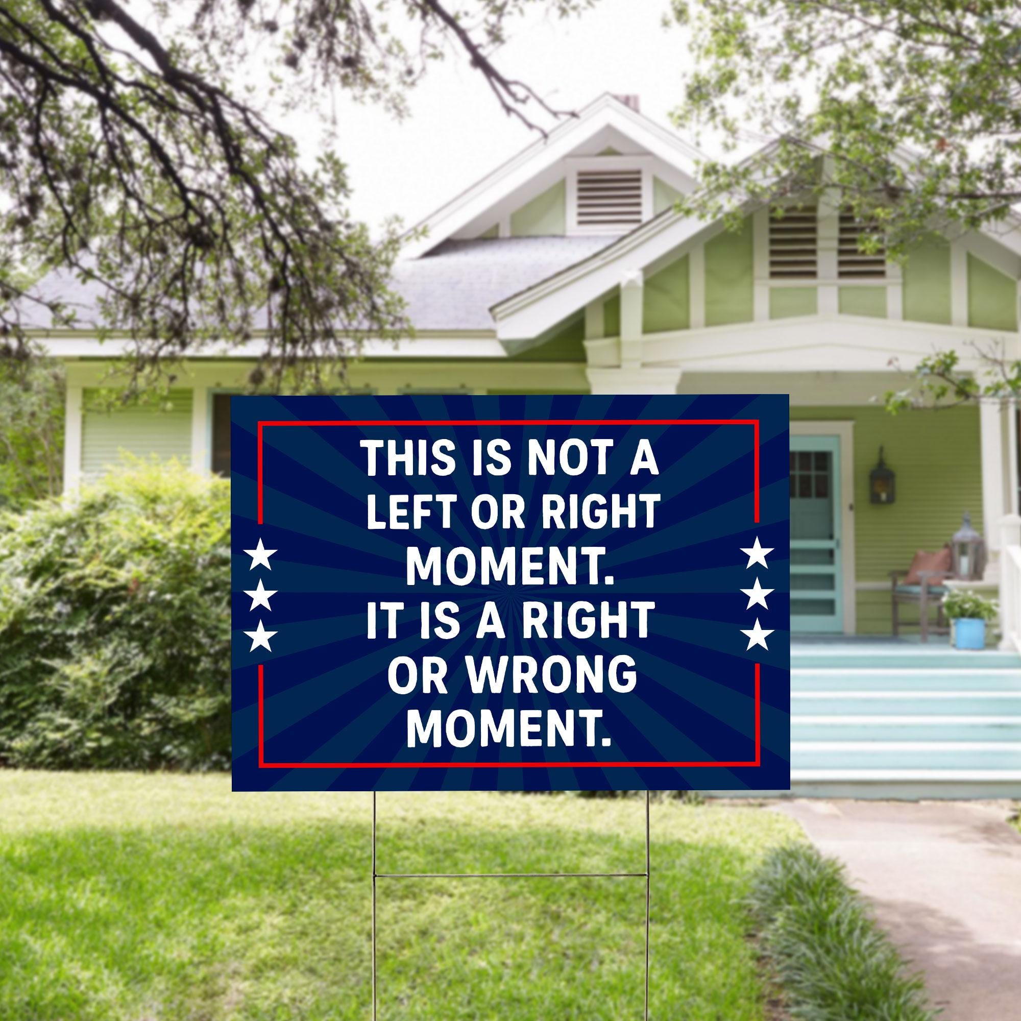 Cory Booker Moral Moment Yard Signs, This is Not A Left or Right