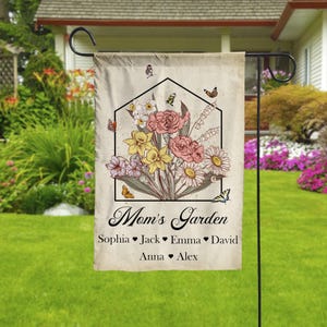 Grandma&#39;s Flowers Garden Flag, Grandma Garden Flag, Custom Garden Art, Gift For Grandma, Garden Flags, Grandma Yard Flag, Gifts For Grandma