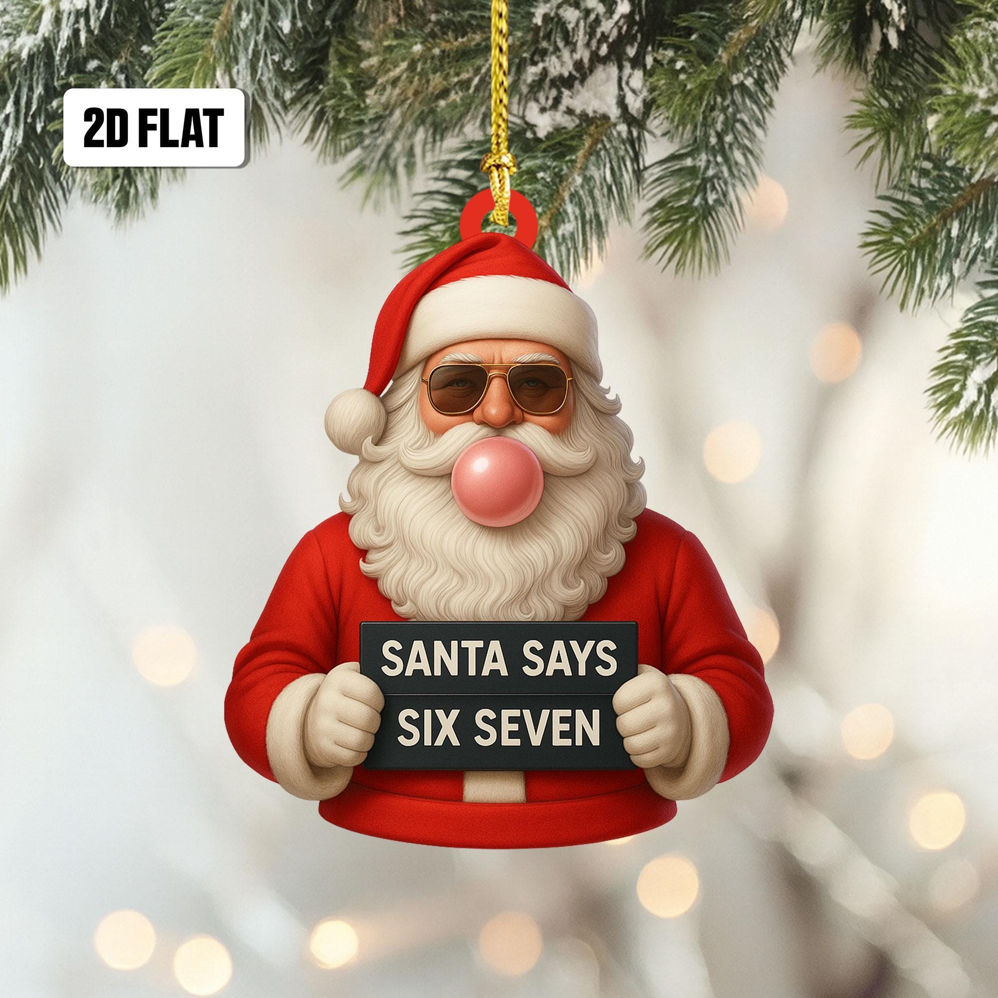 6 7 Personalized Ornament Six Seven Christmas Ornament , 6 7 Meme Christmas  Tree Ornament, Funny 6 7 Ornaments, image size:2000x2000