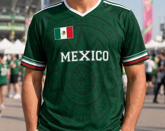 Personalized Mexico Soccer Jersey, Matching Family Football Shirts, Custom Mexico Fan Shirt Gift