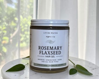 Gel capilar de romero y linaza: orgánico, para cabello rizado y natural.