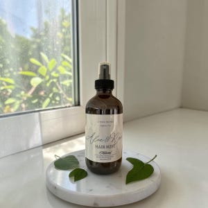 Aloe & Rose Hydrating Hair Mist, Natural Leave-In Moisturizing Spray
