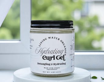 Gel hidratante para rizos, sin aceites ni mantecas, desenredante para cabello rizado y ondulado