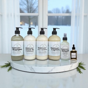 Plant-Based Rosemary Haircare Bundle, Shampoo, Conditioner & Oil