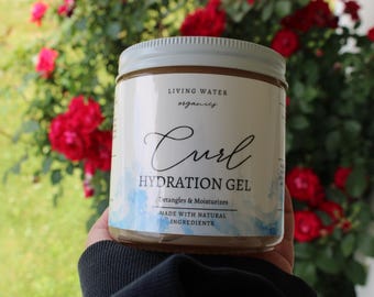 Gel hidratante para rizos sin aceites ni mantecas. Desenreda el cabello rizado y ondulado.