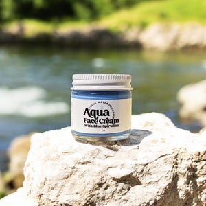 Aqua Face Cream: Blue Spirulina, Hydrating Acne Moisturizer