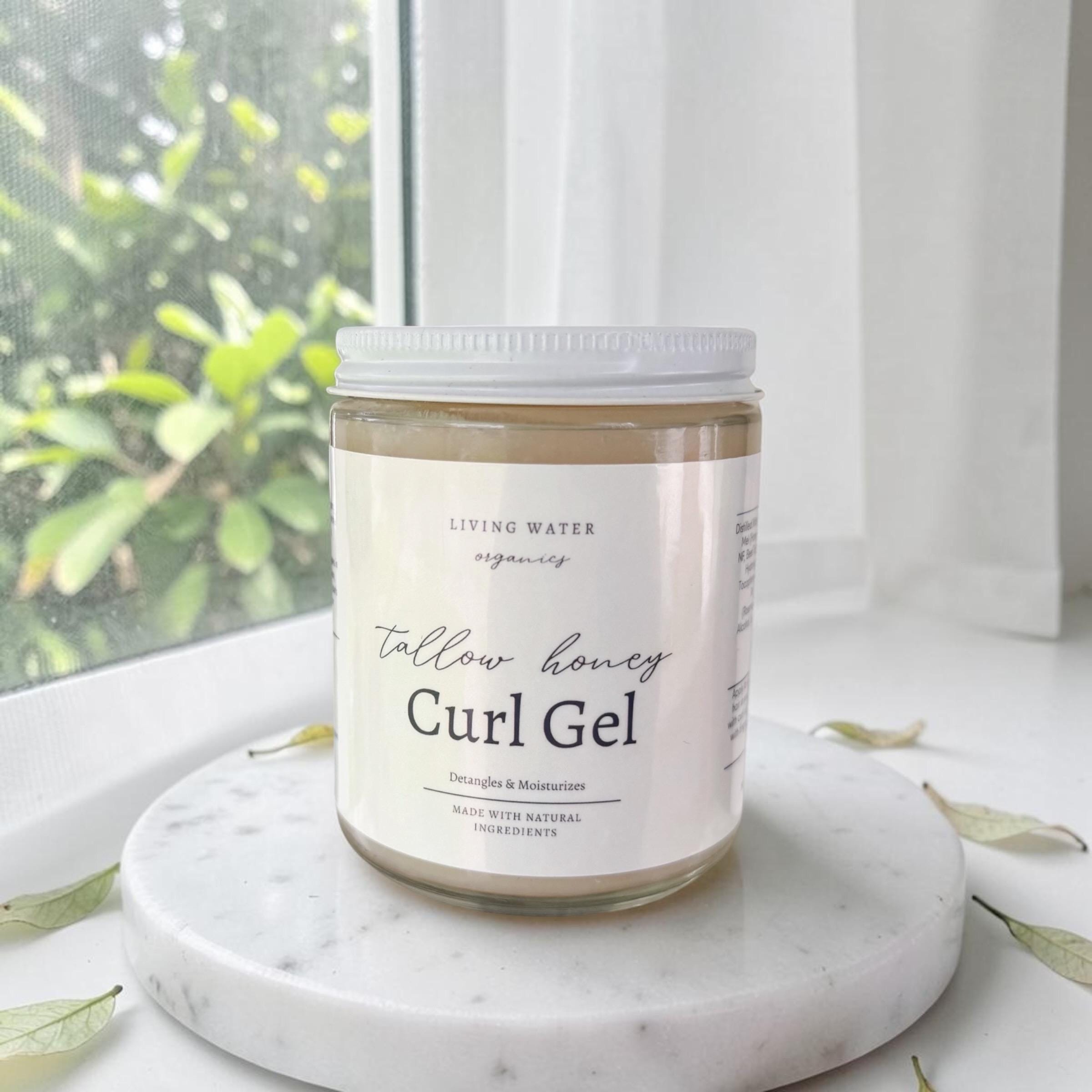 Tallow Honey Curl Gel with 100% Grass Fed Tallow, Medium to Strong Hold