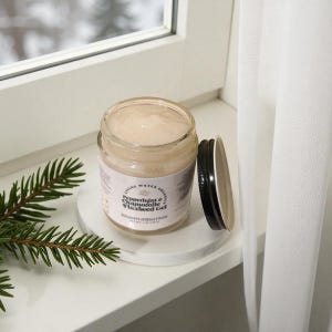 Pepparmynta Kamomill Linfrö Hårgelé: Lockigt hår, Frizzkontroll, Glasbehållare