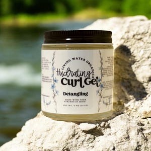 Hydrating Curl Gel No Oils or Butters Detangling for Curly & Wavy Hair