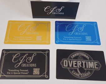 Laser Engraved Metal Cards