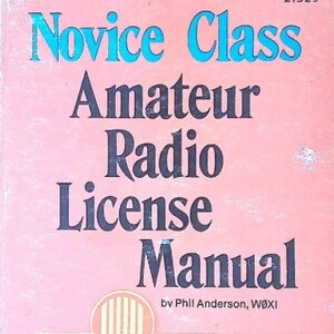 Novice Class Amateur Radio License Manual  PDF Vintage Ham Radio Instant PDF Download