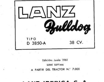 Lanz Bulldog PDF Repuestos Lanz D 3850-A PDF Spanish Para El Tractor Spare Replacement Parts Manual Instant Download
