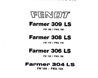 Fendt Tractor LS 304 306 307 308 LS 309 310 311 312 German Italian Instruction Manual Bundle Handbook Workshop Parts Repair PDF Download