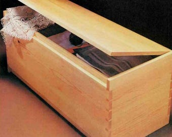 Cofre de pino para guardar mantas, planos vintage de Hope, muebles, salón, carpintería, PDF, años 80, descarga instantánea