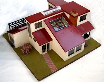 DIY Plans for A Dream of a Dollhouse to Build Mid Century Modern 1976 Vintage Plans Dollhouse Furniture Woodworking Instant Download