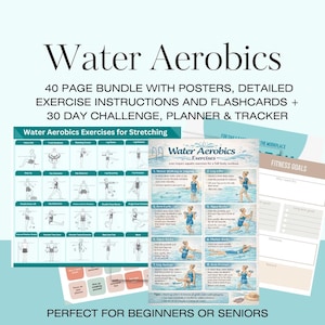 Low Impact Core Strengthening Water Aerobics Exercises for Stretches PDF Deep Shallow Water Aqua Aquatic Fitness Workout Senior PDF Download