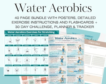 Low Impact Core Strengthening Water Aerobics Exercises for Stretches PDF Deep Shallow Water Aqua Aquatic Fitness Workout Senior PDF Download