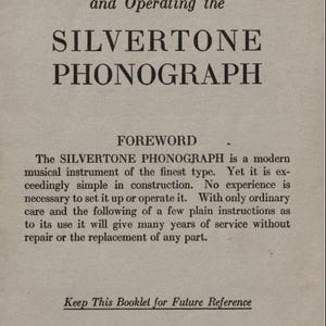 Sears Silvertone PDF-Handbuch für Phonograph Portable Gramophone Bedienungsanleitung Vintage Radio Instant Download