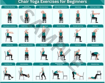 30 Chair Yoga Exercise in our Guide for Seniors Wheelchair User Home Balance Flexibility 30Day Challenge Workout Physical Therapy Pilate PDF