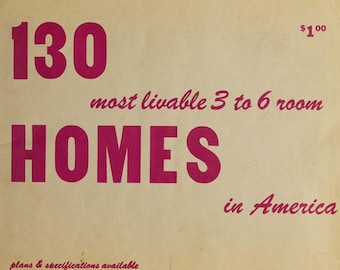 130 case più vivibili, progetti di architetti MCM, pacchetto PDF, design di case, case ranch, anni '50-'60, moderno di metà secolo, vintage, download