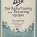 Ball Blue Book of Canning and Preserving Recipes Handbook PDF Vintage ...