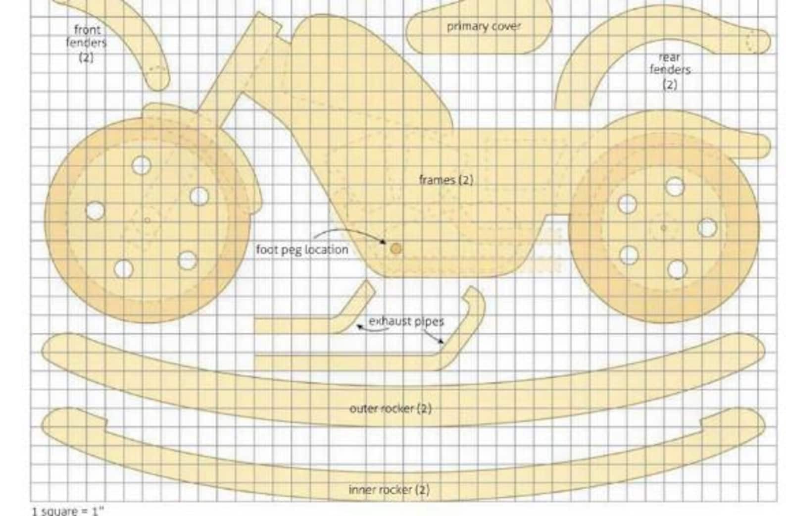 DIY Kids Motorcycle Rocker Child Toddler CNC Woodworking Rocking Plans ...