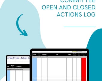 Project Management Action Tracker PMO Spreadsheet Steering Committee Template Task Management XLS Worksheet: Excel Download