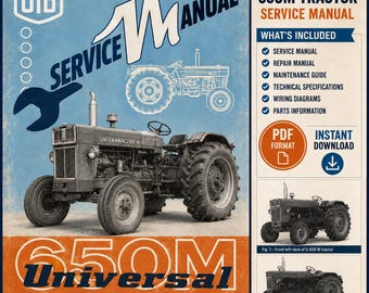 Universal UTB 650M 651M Service Manual Tractor Workshop Repair Service Manual Instruction PDF Handbook Workshop Part Repair Instant Download